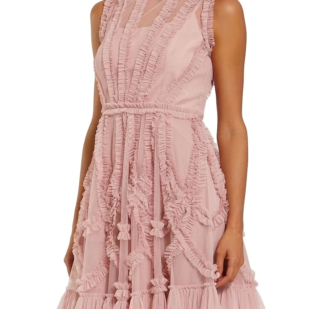 Mac Duggal Pink Ruffle Mini Dress - Picture 2 of 6